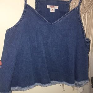 Jean crop top